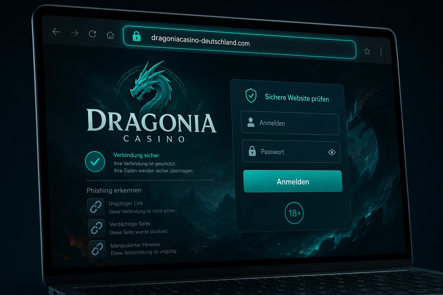 Vor dem Login: die offizielle Website sicher finden